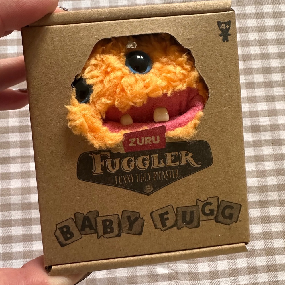 Fuggler Baby Fuggs 3.5 inch Reek-O Orange Soft Plush Monster Toy - NWT by ZURU